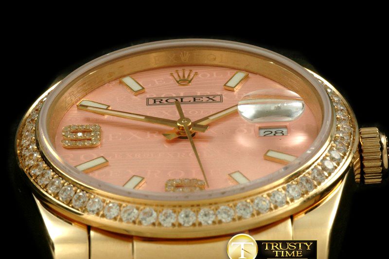 롤렉스 YG/LE Salmon Asian 2836/3135Real Diamond -RDJ0238B