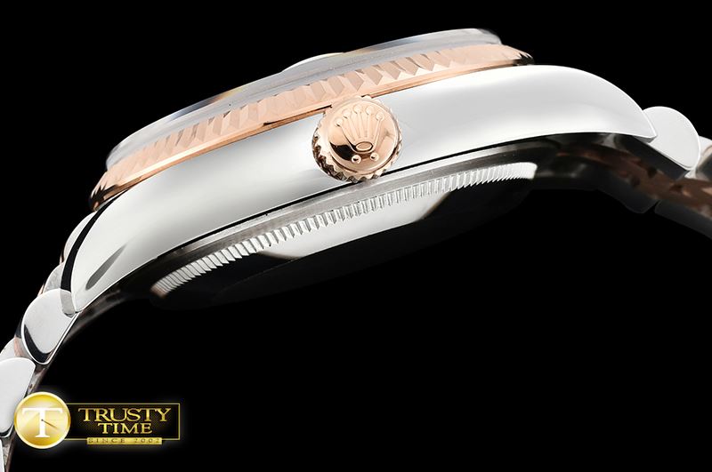 롤렉스 DateJust Jub Flt RG/SS Dark Grey Diam BP A3135 Mod -RDJ0266A