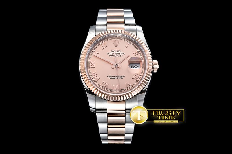 롤렉스 DJ 36mm Oyst Flt RG/SS (Wrap) Rose Gold BP A3135 Mod -RDJ0269A