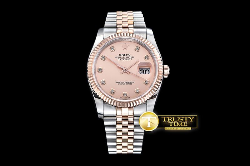 롤렉스 DJ 36mm Jub Flt RG/SS (Wrap) Rose Gold D BP A3135 Mod -RDJ0269B