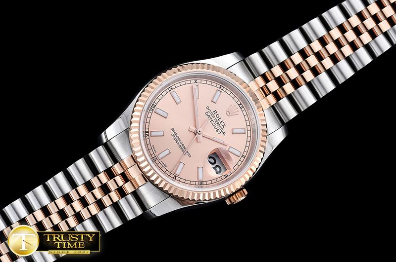 롤렉스 DJ 36mm Jub Flt RG/SS Rose Gold Stk BP A3135 Mod -RDJ0273A