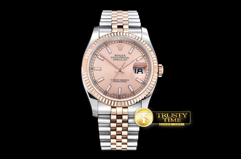 롤렉스 DJ 36mm Jub Flt RG/SS Rose Gold Stk BP A3135 Mod -RDJ0273A