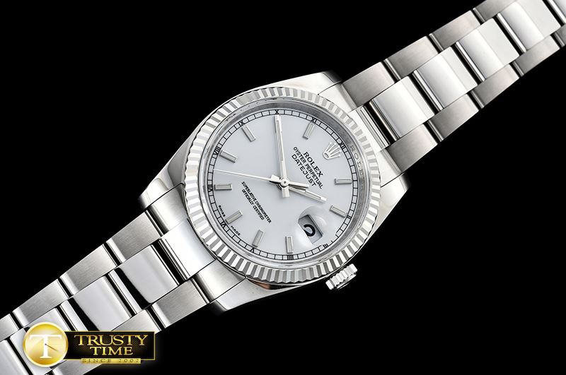 롤렉스 DJ 36mm Oyst Flt SS/SS Pearl White ARF A3135 Mod -RDJ0301B