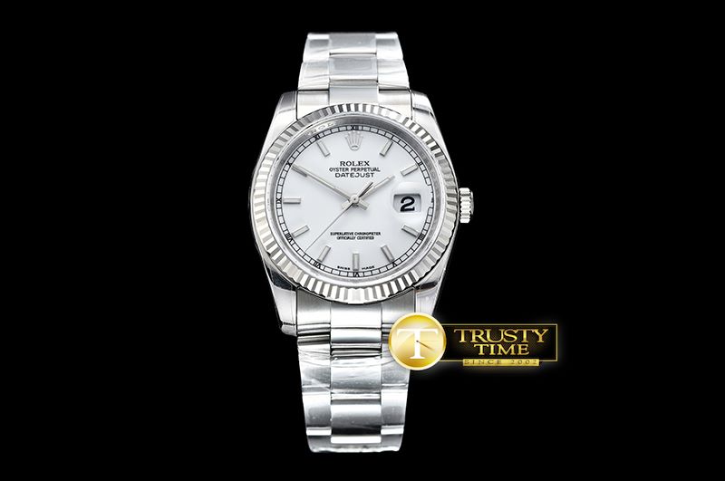 롤렉스 DJ 36mm Oyst Flt SS/SS Pearl White ARF A3135 Mod -RDJ0301B