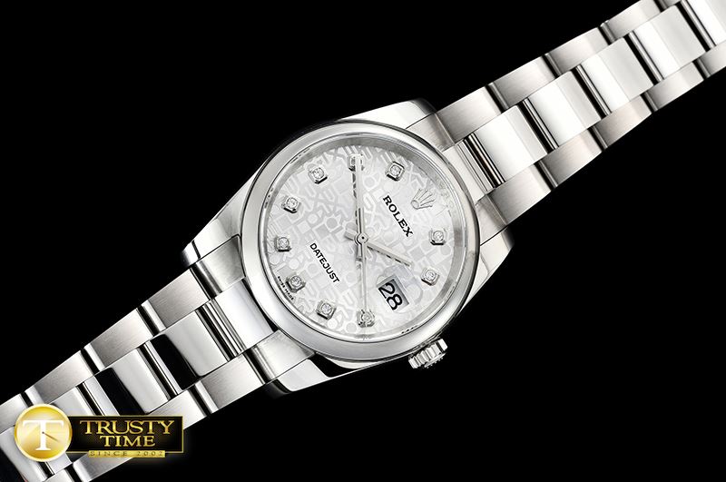 롤렉스 DJ 36mm Oyst Dome 904L SS/SS Silver Diam DJF A3135 -RDJ0304B