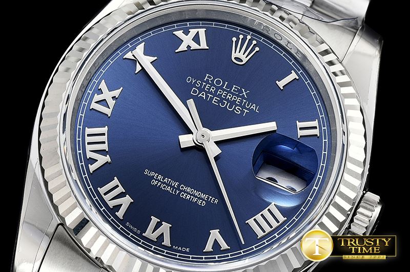 롤렉스 DJ 36mm Jub Fluted SS/SS Blue Roman ARF A3135 -RDJ0305A