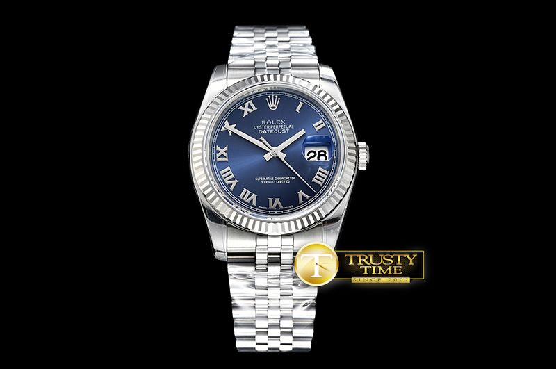 롤렉스 DJ 36mm Jub Fluted SS/SS Blue Roman ARF A3135 -RDJ0305A