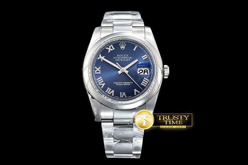 롤렉스 DJ 36mm Oyst Dome SS/SS Blue Roman ARF A3135 -RDJ0305C