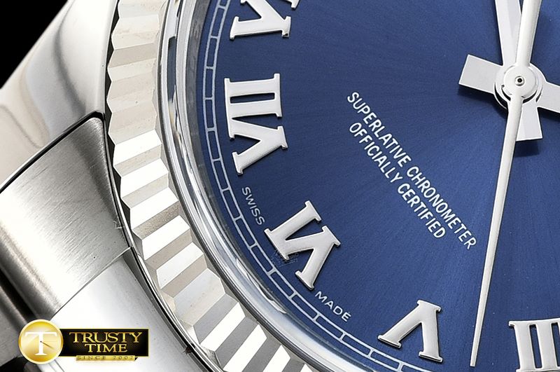 롤렉스 DJ 36mm Oyst Fluted SS/SS Blue Roman ARF A3135 -RDJ0305D