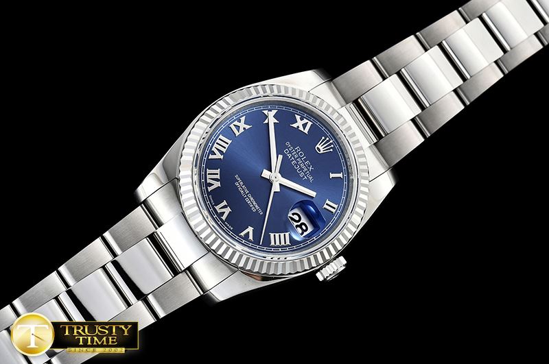 롤렉스 DJ 36mm Oyst Fluted SS/SS Blue Roman ARF A3135 -RDJ0305D