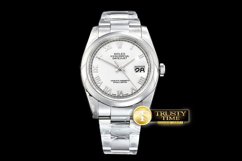 롤렉스 DJ 36mm Oyst Dome SS/SS Wht Roman ARF A3135 -RDJ0307A