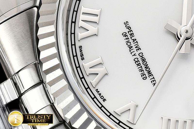 롤렉스 DJ 36mm Jub Fluted SS/SS Wht Roman ARF A3135 -RDJ0307D