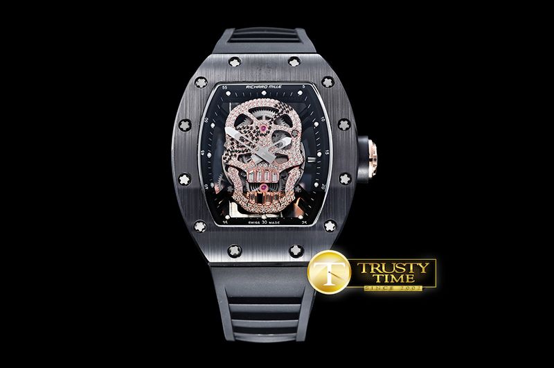 리차드밀 RM052 Diamond Pirates Skull Tourb CER/RU MY9015 Mod -RM0105B