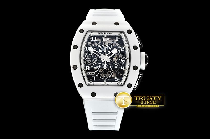 리차드밀 RM011 Carbon/Ceramic CER/RU White/Num KVF A7750 Mod -RM0148