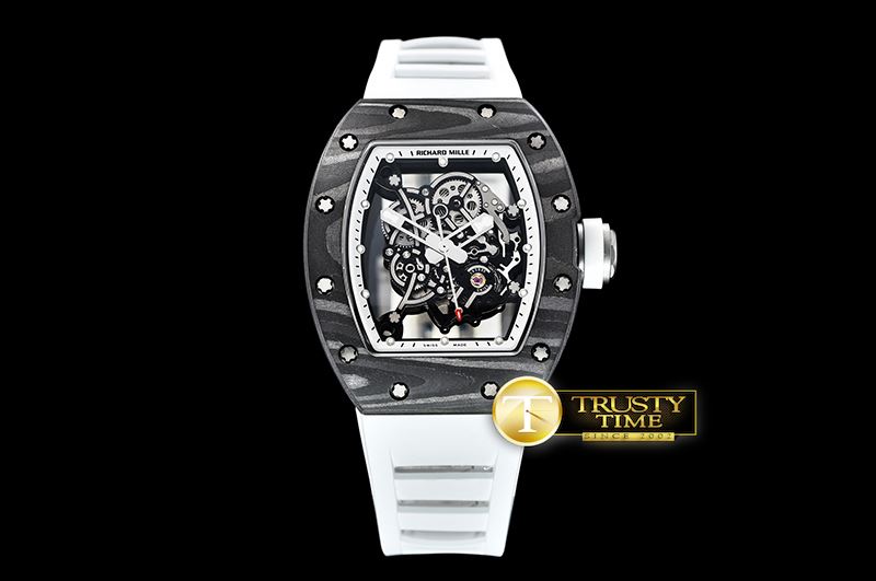 리차드밀 RM055 Bubba Watson FC/TI/RU Skeleton Wht MY8215 Mod -RM0149B