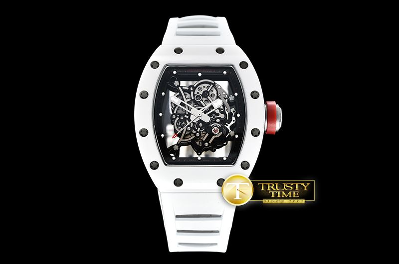 리차드밀 RM055 Bubba Watson CER/RU Skeleton Wht/Red MY8215 Mod -RM0149G