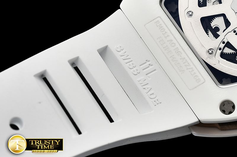 리차드밀 RM011 Felipe Massa Wht CER/RG/VRU Skele KVF A7750 Mod -RM0156E