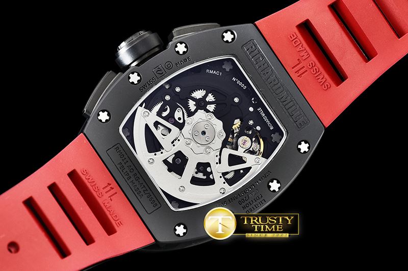 리차드밀 RM011 Felipe Massa CER/PVD/VRU Red Skele KVF A7750 Mod -RM0159D