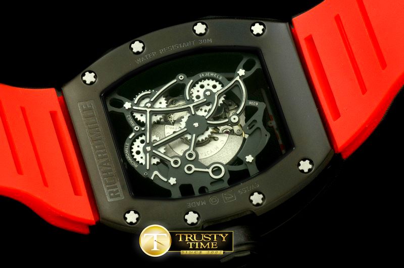 리차드밀 RM055 Bubba Watson Tourbillon CER/PVD/RU Custom Skeleto -RM076E