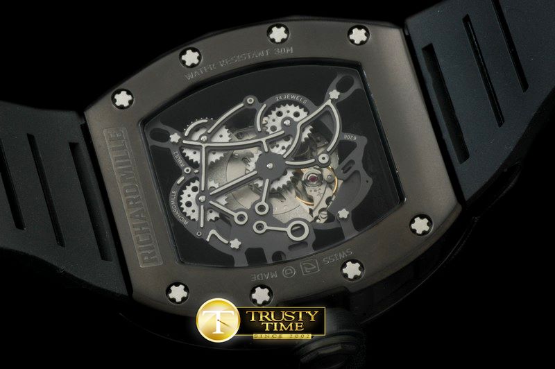 리차드밀 RM055 Bubba Watson Tourbillon CER/PVD/RU Custom Skeleto -RM076G