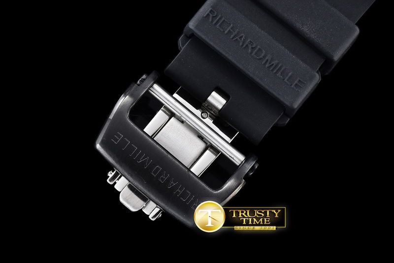 리차드밀 Skull Tourbillon PVD/RU Black Asian 21J Decorated Movt -RM088A
