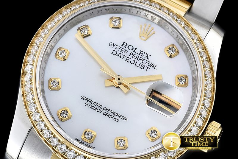 롤렉스 DateJust Midsize 31mm YG/SS Wht MOP Diam BP Asia 2836 -RMDJ207C