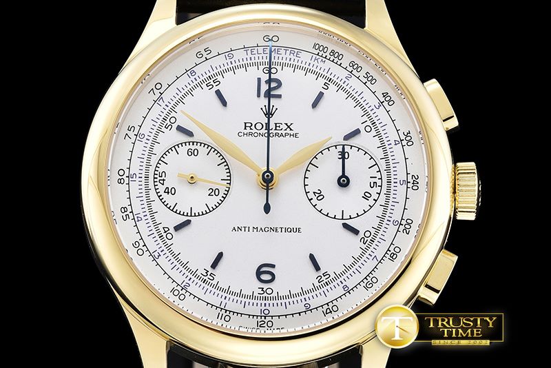 롤렉스 Classic Ref.4113 Vintage Chrono YG/LE White Venus 75 -ROL001C