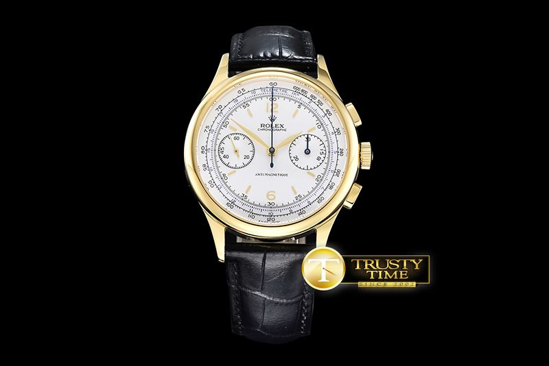 롤렉스 Classic Ref.4113 Vintage Chrono YG/LE White Venus 75 -ROL001D