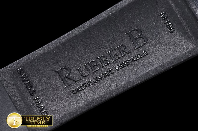 롤렉스 Rubber B VulChromatic Strap Black/White -ROLACC022A