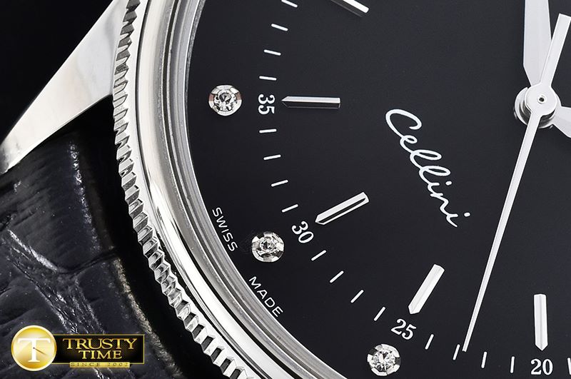 롤렉스 Cellini Time Ref.50509 SS/LE Black Diams Asia 3132 -ROLCEL074C