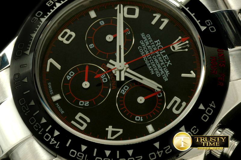 롤렉스 Daytona 116519 SS/CER/SS Black Num A7750 Sec@6 -ROLDYT0124B