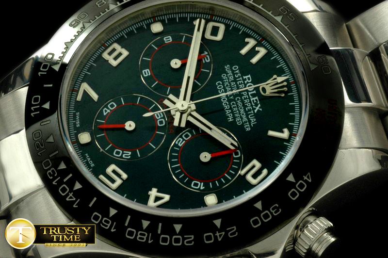 롤렉스 Daytona 116519 SS/CER/SS Blue Num A7750 Sec@6 -ROLDYT0124E