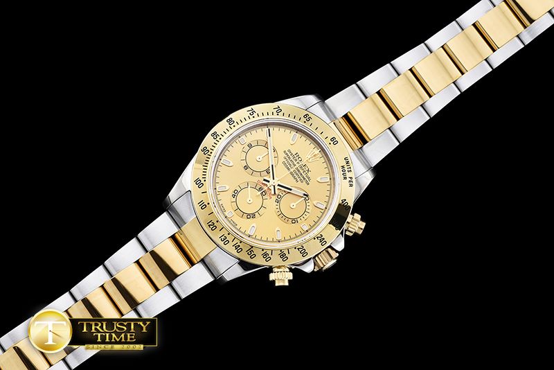 롤렉스 Daytona TT YG/SS Gold Stick JF A7750 -ROLDYT0183B