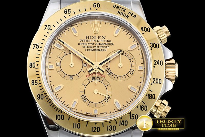 롤렉스 Daytona TT YG/SS Gold Stick JF A7750 -ROLDYT0183B