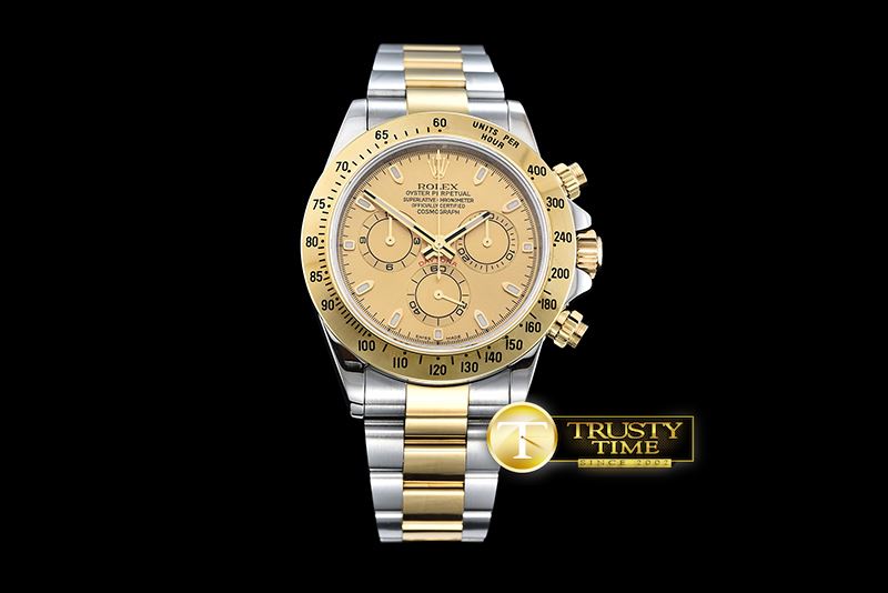 롤렉스 Daytona TT YG/SS Gold Stick JF A7750 -ROLDYT0183B