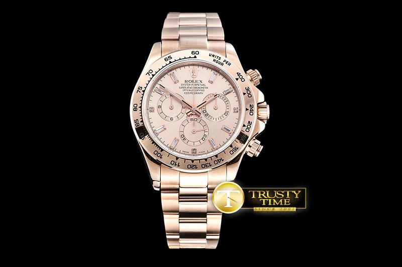 롤렉스 Daytona RG Diam Baug RG/RG Rose Gold BP A7750 -ROLDYT0190A