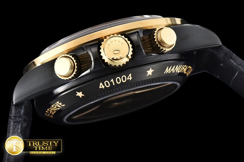 롤렉스 Daytona Kravitz LK01 DLC/LE Black/Gold BP A7750 Mod -ROLDYT0221