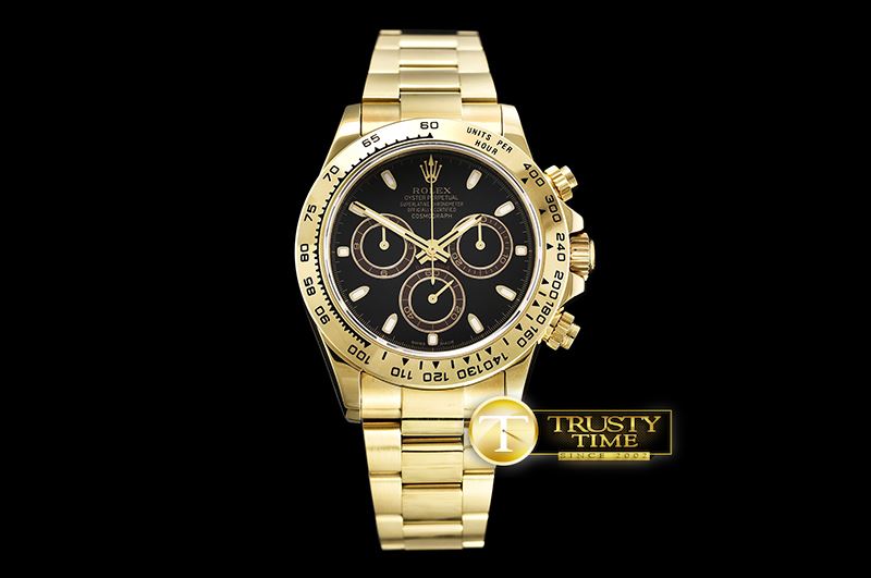 롤렉스 Daytona 116508 YG/YG Black/Stick BP A7750 4130 Mod -ROLDYT0234A