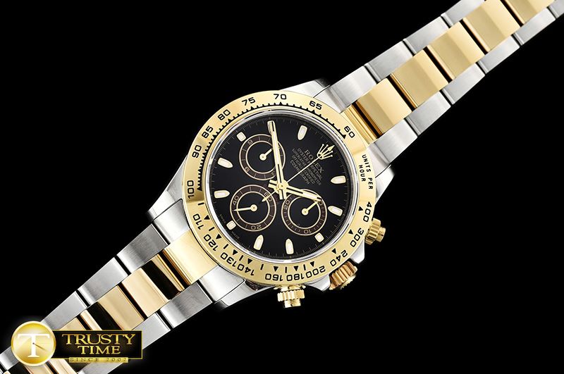롤렉스 Daytona 116503 YG/SS Black/Stick BP A7750 4130 Mod -ROLDYT0234B