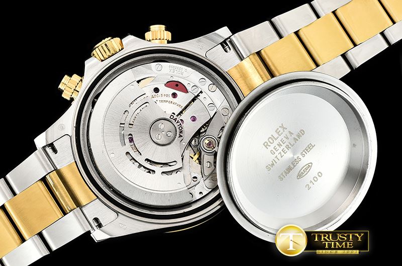 롤렉스 Daytona 116523 YG/SS Gold Stk OMF A7750 Mod -ROLDYT0242H