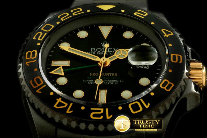 롤렉스 Pro Hunter GMT PVD Blk Ceramic Bez Swiss 2836 -ROLGMT088C