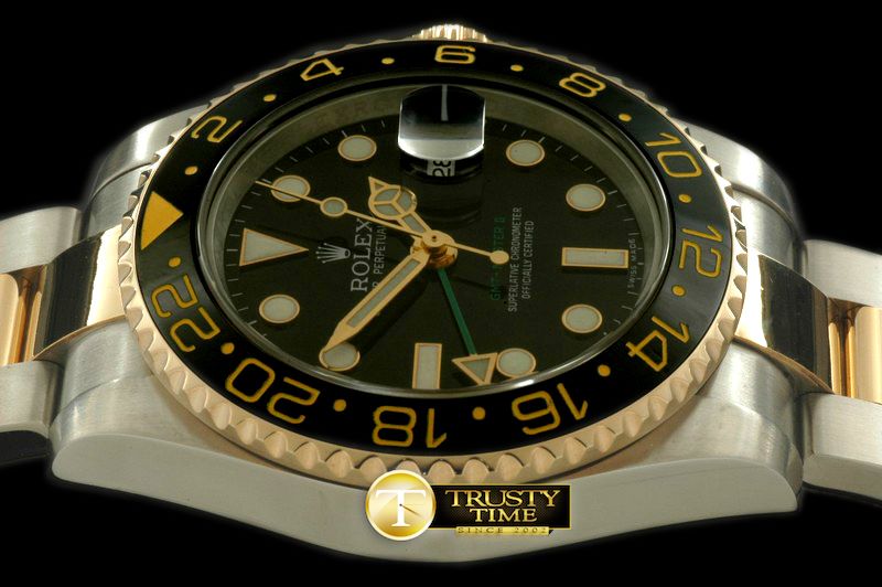 롤렉스 SS/YG 2008 GMT TT Black Swiss 2836 -ROLGMT092