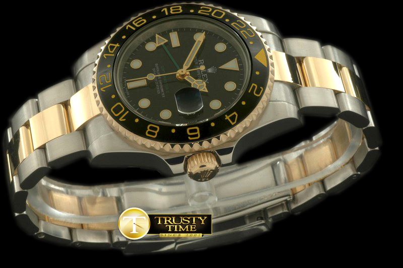롤렉스 SS/YG 2008 GMT TT Black Swiss 2836 -ROLGMT092