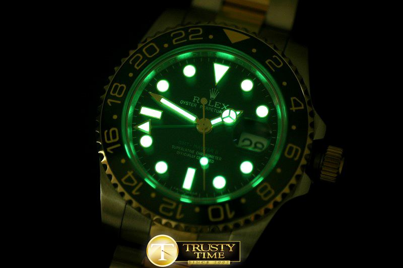 롤렉스 SS/YG 2008 GMT TT Black Swiss 2836 -ROLGMT092