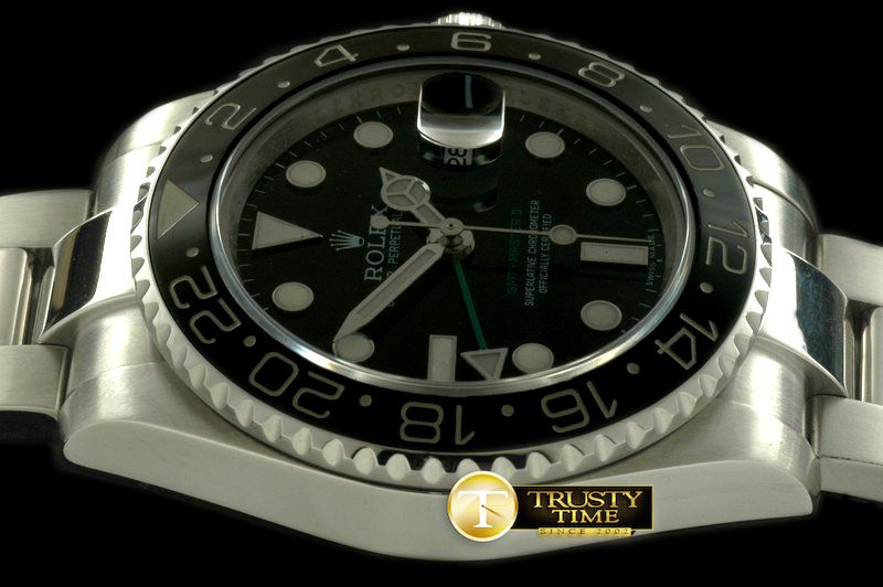 롤렉스 SS/SS 2008 GMT Black Swiss 2836 -ROLGMT099C
