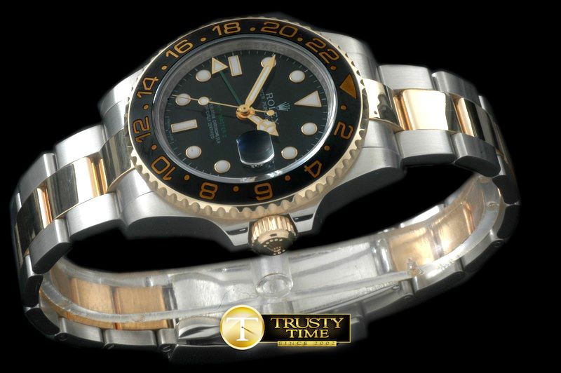 롤렉스 SS/YG 2008 GMT TT Black Asian 2836 -ROLGMT104