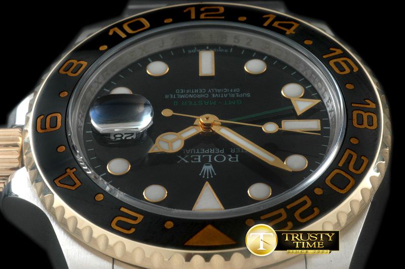 롤렉스 SS/YG 2008 GMT TT Black Asian 2836 -ROLGMT104