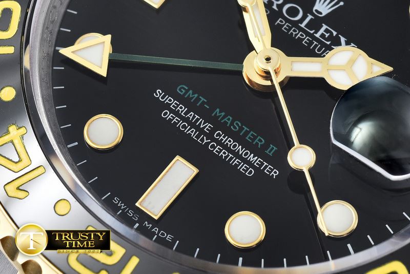 롤렉스 YG/SS Ref.116713 GMT TT Noob Black Asia 2836 -ROLGMT107