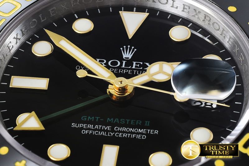 롤렉스 YG/SS Ref.116713 GMT TT Noob Black Asia 2836 -ROLGMT107