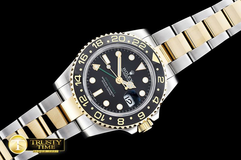 롤렉스 GMT II Ref.116713 YG/SS Black BP A3186 Mod -ROLGMT117